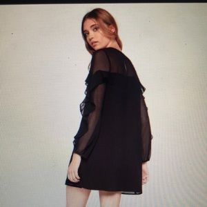 BCBGeneration long sleeve ruffed a line dress